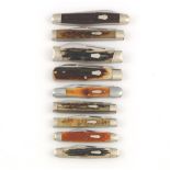 Chatt & Morgan Pocket Knives, Group of 9