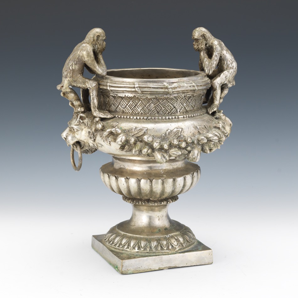 A Silver Metal Ornate Urn Shape Cooler - Image 5 of 7