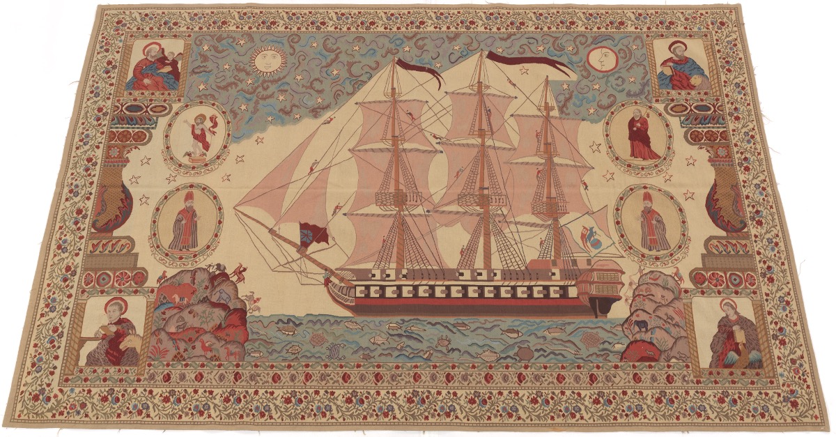 Very Fine Hand-Knotted French Style Pictorial Tapestry