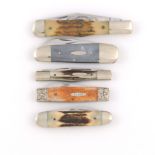 Ka-Bar Pocket Knives, Group of 5