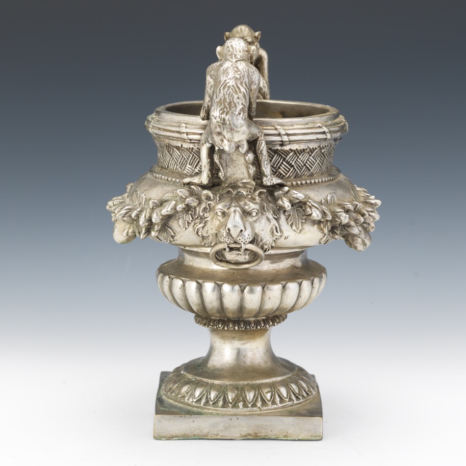 A Silver Metal Ornate Urn Shape Cooler - Image 4 of 7