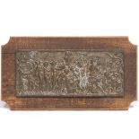 Relief Mounted to Wood Panel