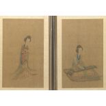 Two Framed Chinese Silk Paintings