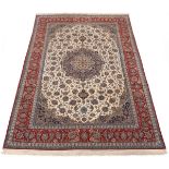 Very Fine Semi-Antique Hand Knotted Signed Isfahan Carpet