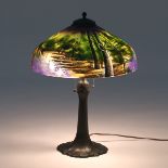 Pittsburgh Lamp Co Swan Shade Art Nouveau Lamp