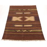 Fine Hand Knotted Bamboo Silk Kilim Carpet