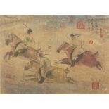 Chinese Painting of Men on Horseback