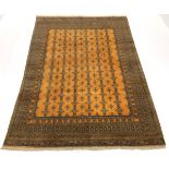 Very Fine Semi-Antique Hand Knotted Amber Turkoman Carpet