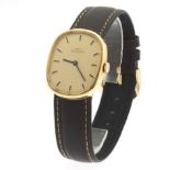 LeCoultre 18k Scarse Hidden Lug Exaggerated Oval Watch