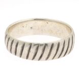 Heavy Custom Made 900 Silver Fluted Bangle