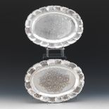 Pair of Vigueras Mexican Sterling Silver Oval Serving Dishes