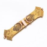 Victorian Tri-Color Gold Bar Pin/Brooch