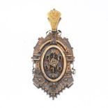 Victorian Two-Tone Gold and Seed Pearl Locket Pendant