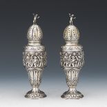 Pair of German 800 Silver Baroque Style Salt/Pepper "Putti" Master Shakers
