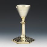 Gorham Gold Washed Sterling Silver and 1.35 ct Diamond "Alpha and Omega" Ecclesiastical Chalice