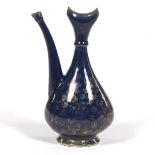 Chinese Export for Arabic Market Porcelain Zhihu Style Ewer with Cobalt Glaze and Gilt Decoration