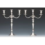 Pair of Sterling Silver Interchangeable Candelabra by International Silver Co., "Prelude" Pattern