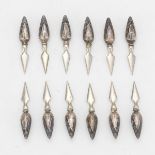 Twelve Sterling Silver Corn Skewers