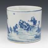 Chinese Blue and White Brush Pot