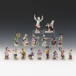 Dresden Porcelain Seventeen Piece Monkey Orchestra