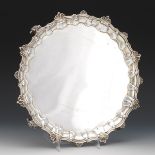 English Sterling Silver Footed Salver, Birmingham, dated 1894