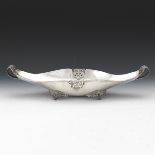 Oblong Sterling Silver Hand Hammered Centrepiece