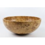 Don White (UK) burr oak bowl 12x30cm. Signed