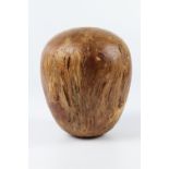 Phil Irons (UK) textured burr elm hollow form 17x13cm. Signed