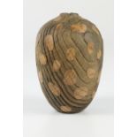 Pepe Lopez Rubio (Spain) coloured and textured hollow form 12x8cm. Signed