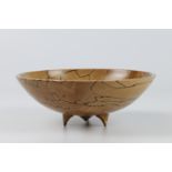 Mary Ashton (UK) spalted beech footed bowl 8x20cm. Signed