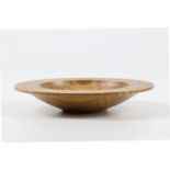 Hayley Smith (USA) rippled ash bowl with decorated rim 3x14cm. Signed