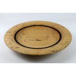 Mick Hanbury (UK) spalted beech platter 7x49cm. Signed