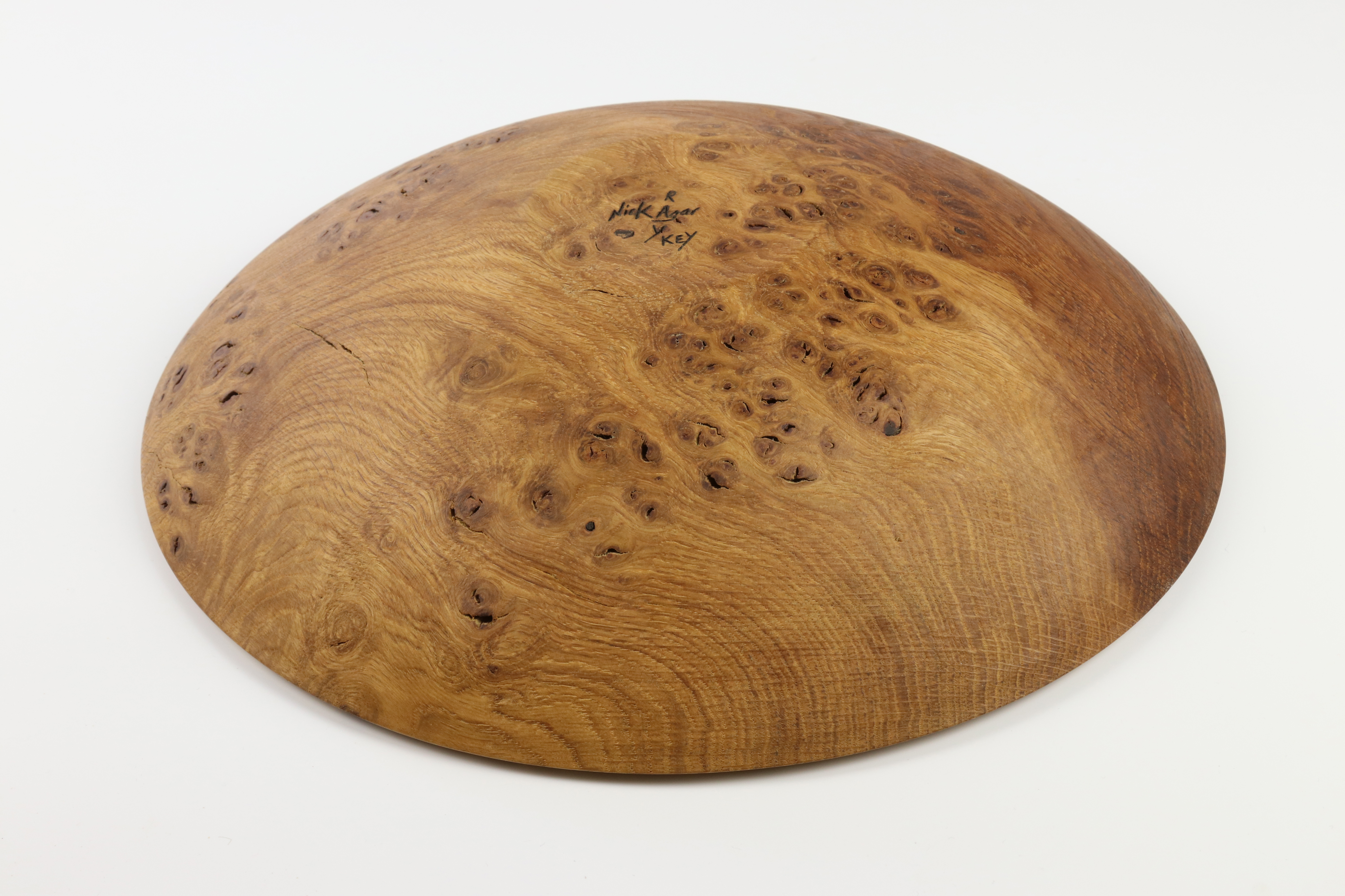 Nick Agar (UK) burr elm bowl 7x33cm. Signed - Image 3 of 4