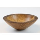 Christian Burchard (USA) rippled ash bowl with pyrography detail 6x15cm/ Signed