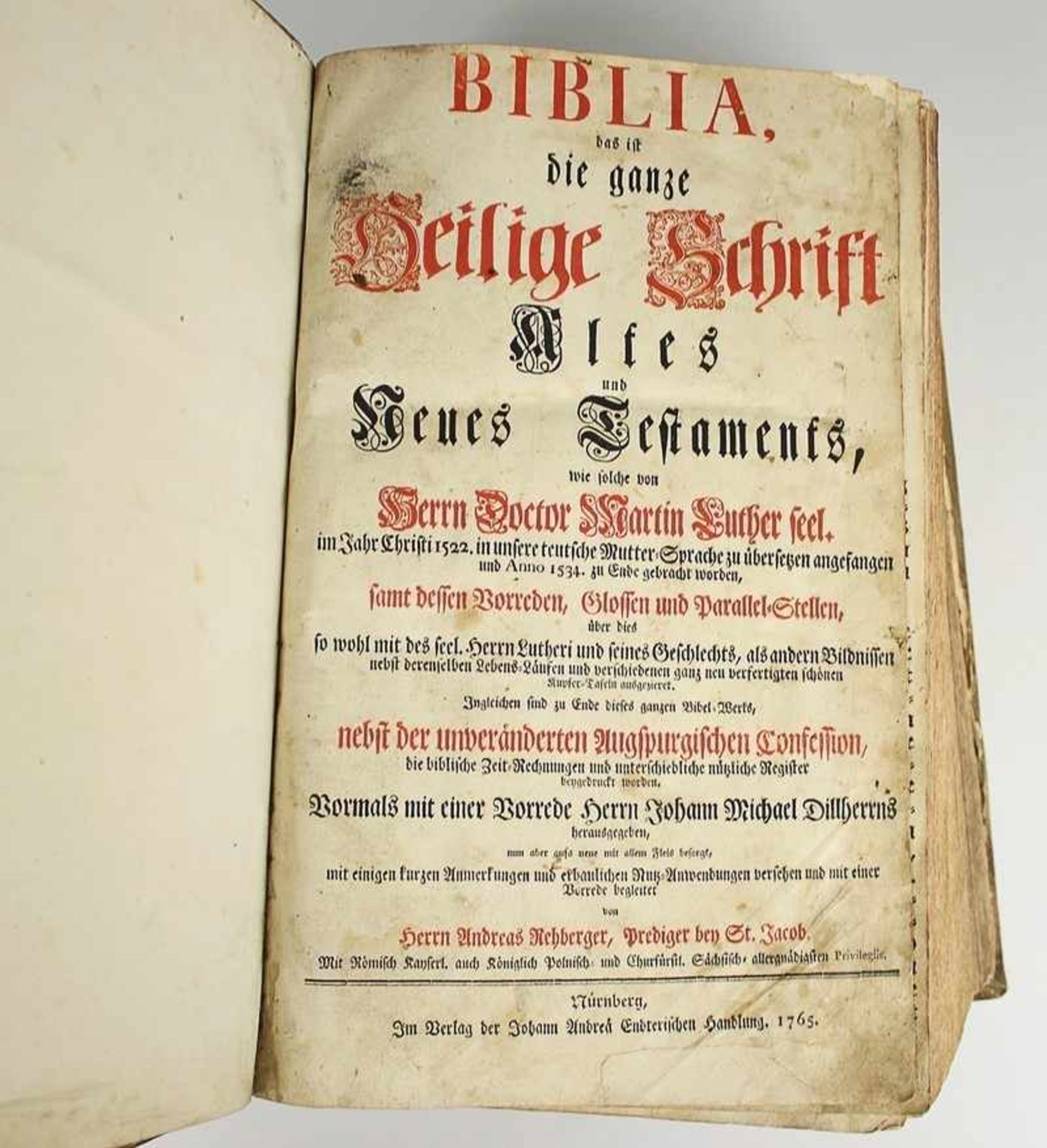 Bibel - Endter"Das ist die ganze Heilige Schrift Altes u. Neues Testament...", n. Martin Luther,