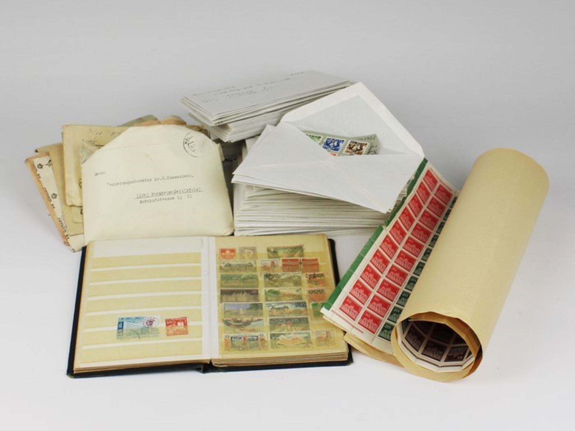 Briefmarken - BRD/Weltab ca. 1930, 1x kl. Steckalbum, lose Marken in Umschlägen sortiert, versch.