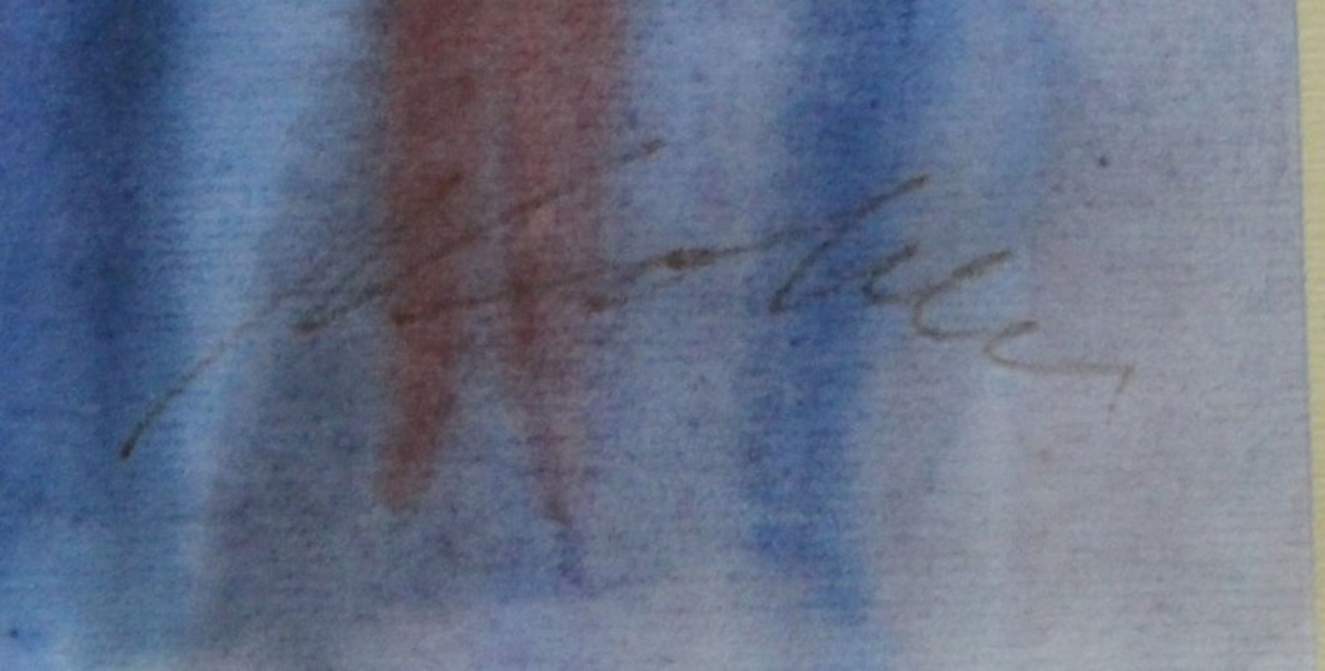 Kohler, Alfred"Blumenstillleben", Aquarell in den Grundfarben, re. un. sign., min. Riss im Blatt, - Bild 2 aus 2