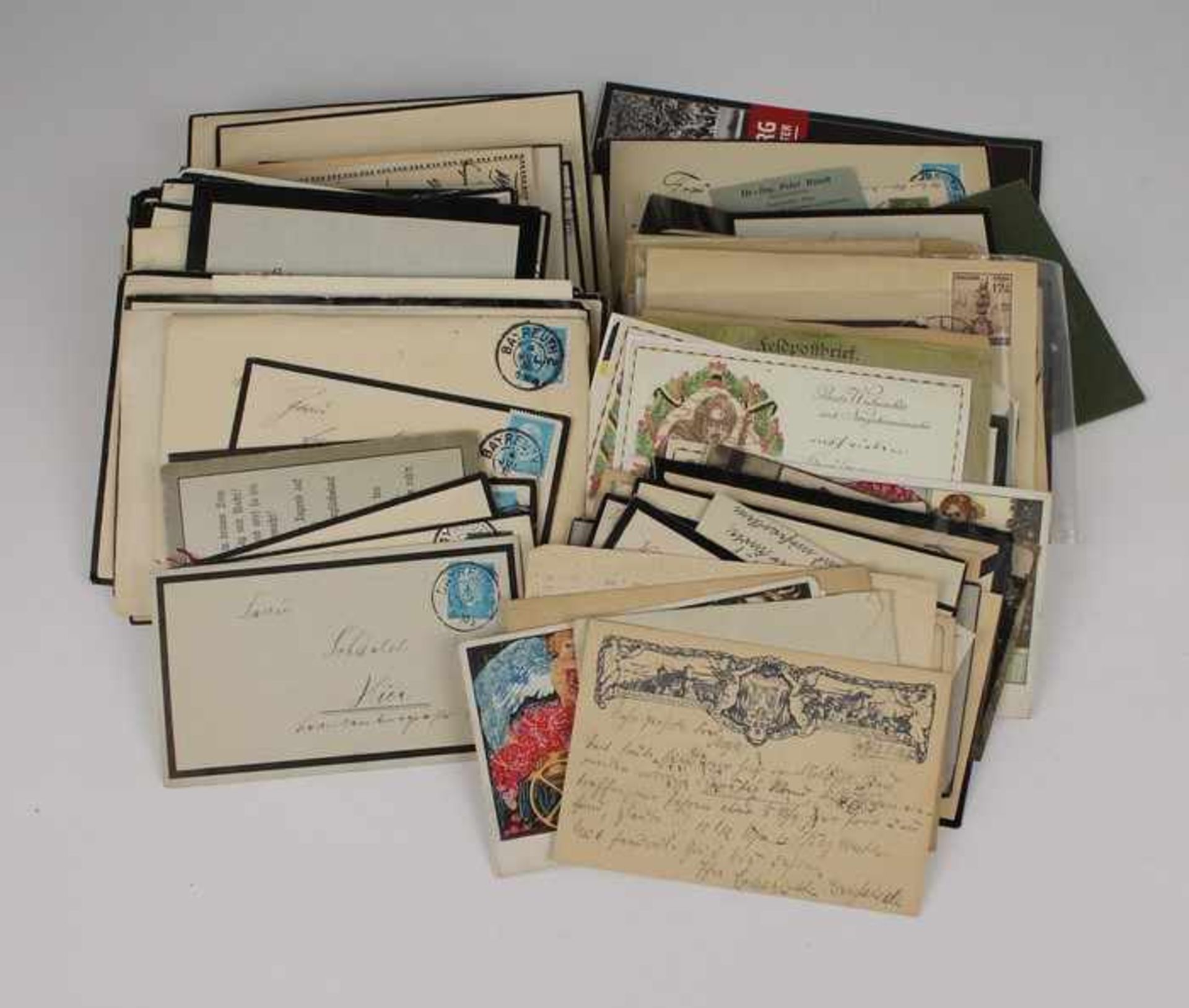Ganzsachen - Dt.Reichab ca. 1920, Briefe, u. Briefumschläge, vorfrankierte PK, tlw. Feldpost, ca.