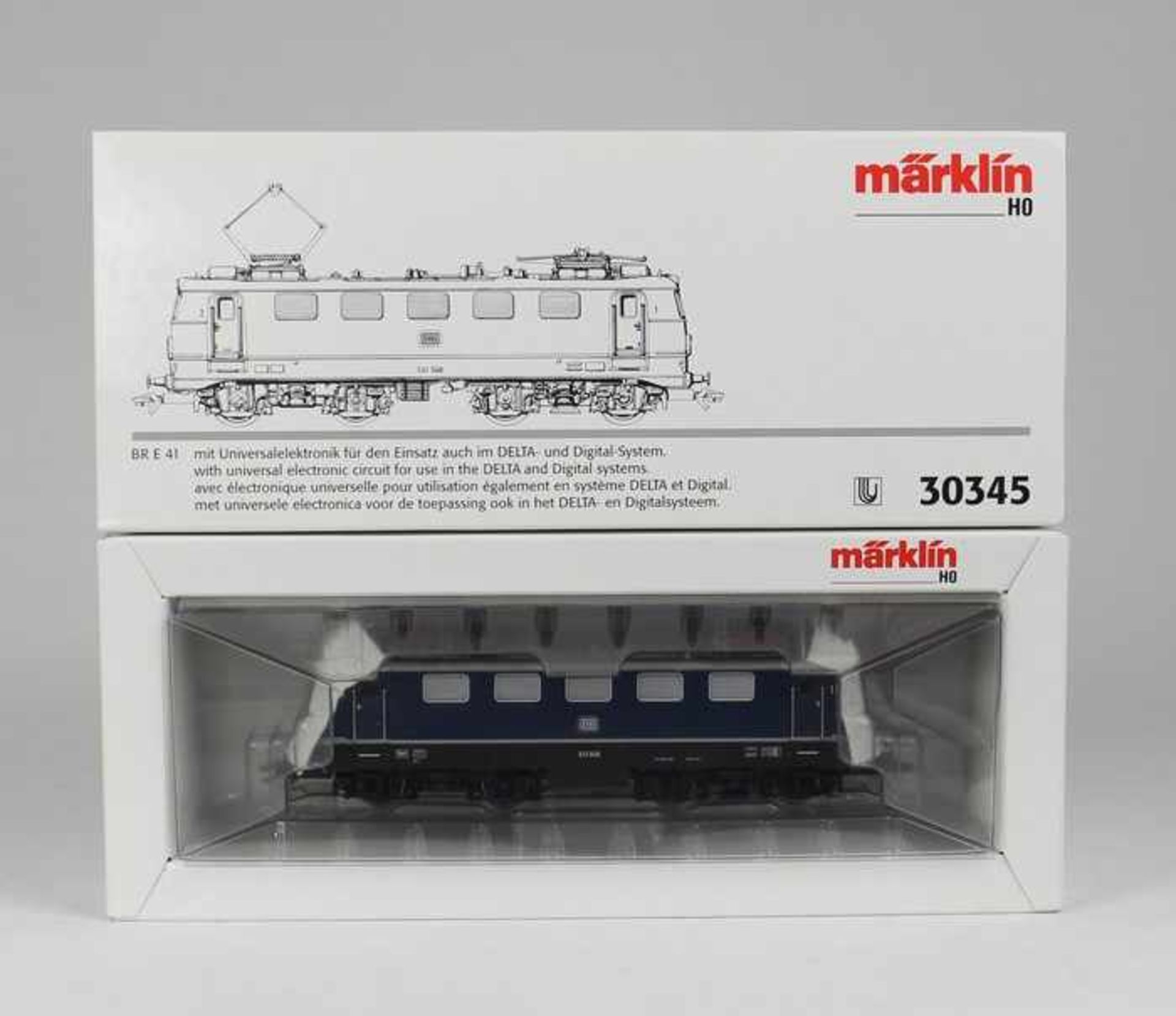 Märklin - EisenbahnE-Lok 30345, BR E 41 048 DB, blau, Universalelektronik für den Einsatz auch im