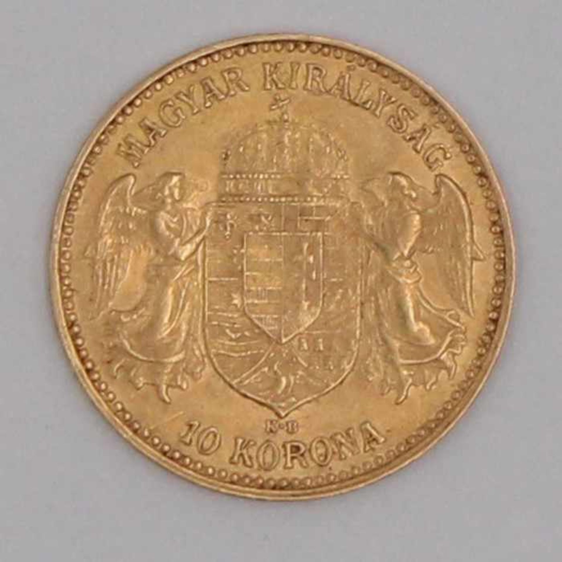 Gold - Ungarn 10 KronenFranz Joseph, 1908, ca. 3,4 g, RK, vz - Bild 2 aus 2