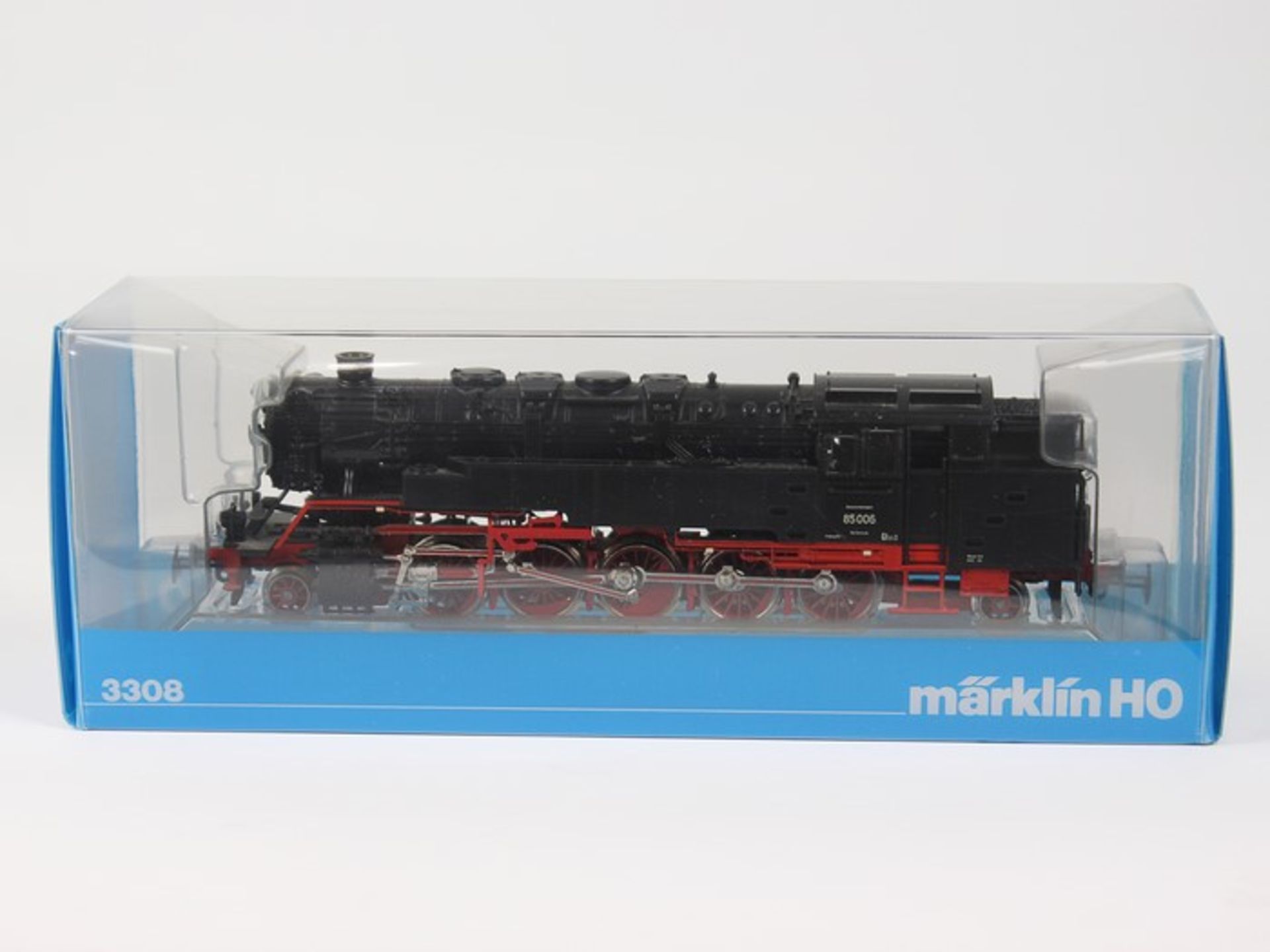Märklin - EisenbahnTenderlok 3308, BR 85 006 DR, schwarz, OK, Anleitung, unbesp.
