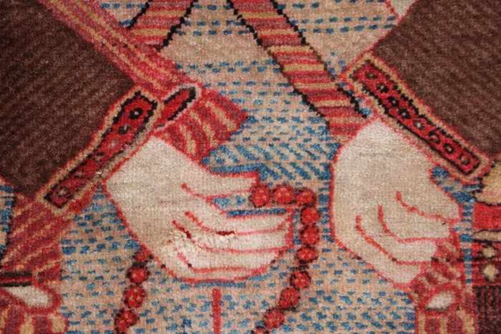 OrientbrückeEnde 19.Jh., Persien, Ferraghan, Baumwolle/Wolle, Gebetsteppich, in der hellen Nische - Bild 3 aus 8