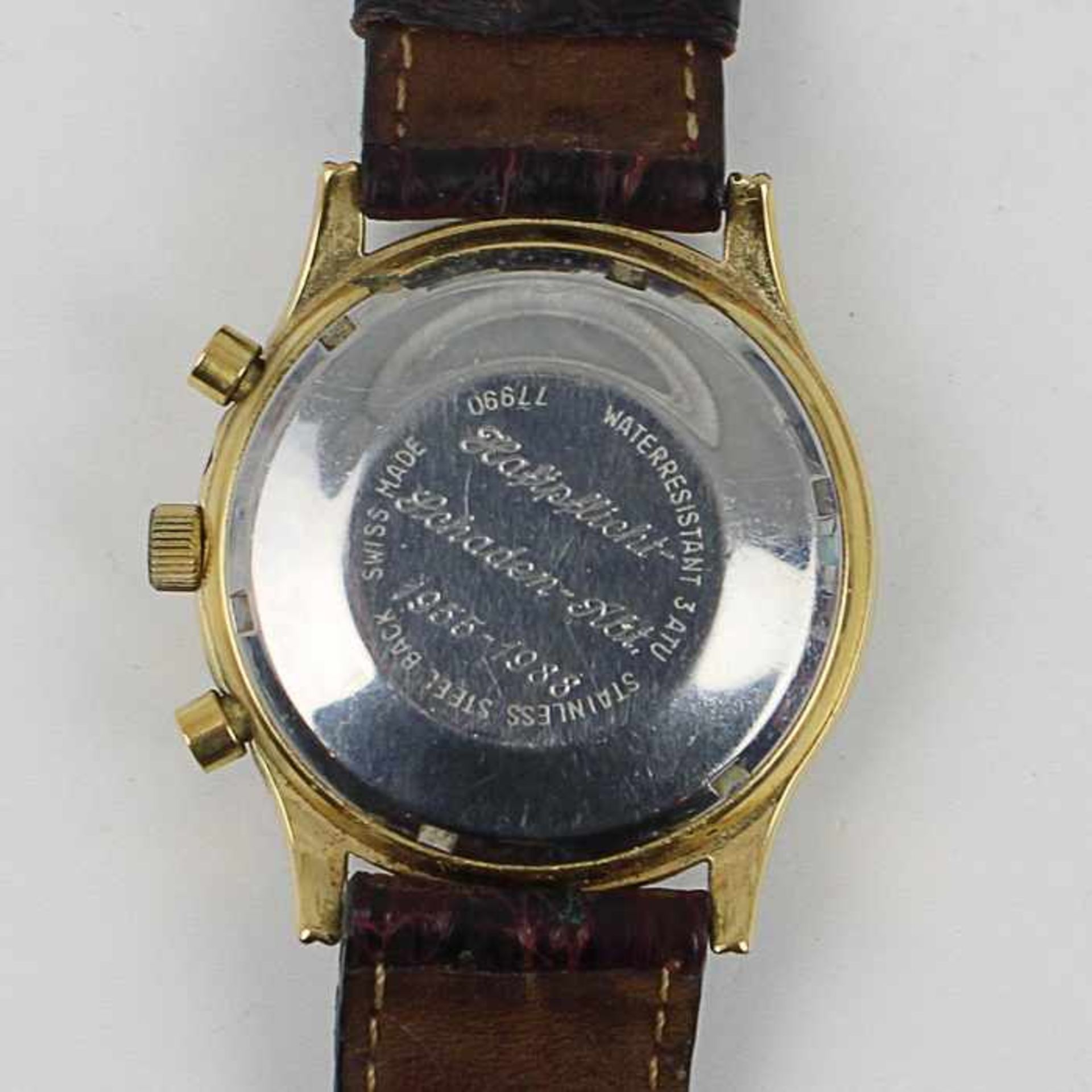 Herrenarmbanduhr - ChronoswissSchweiz, gem. "Alfred Rochat & Fils", Automatic, rundes Gehäuse, Dca. - Bild 3 aus 3