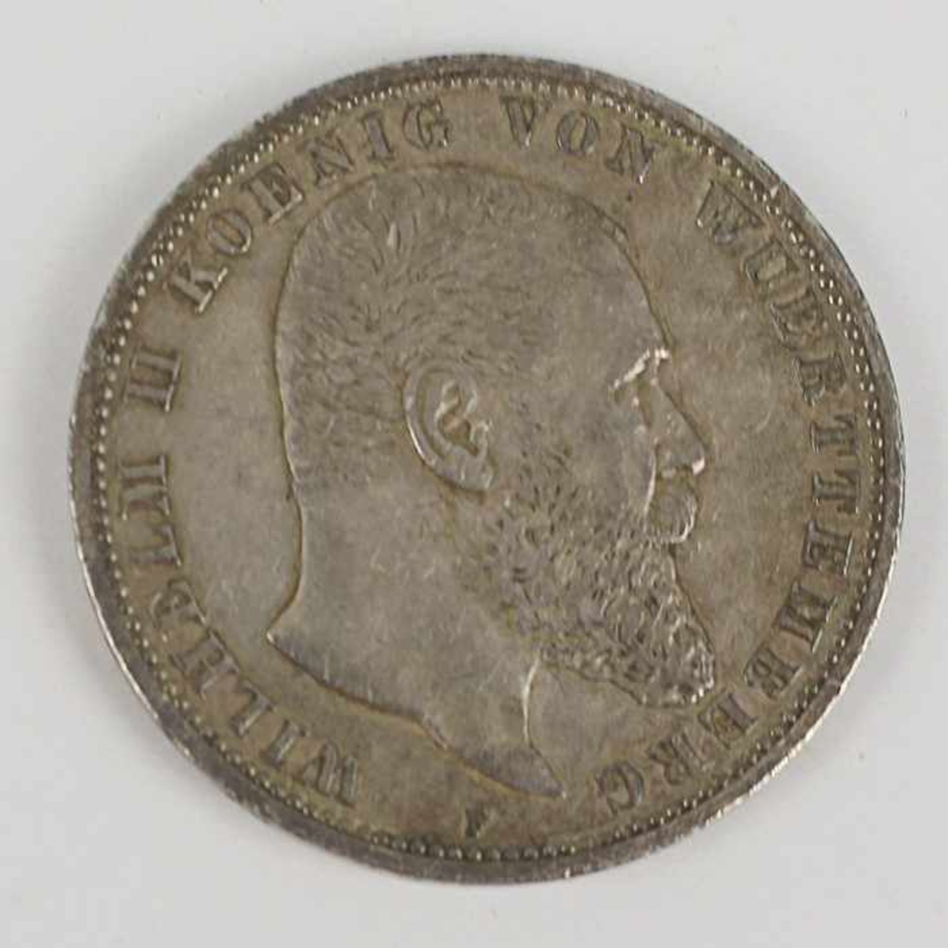 DR Württemberg - 5 Mark 1903Wilhelm II Koenig von Württemberg, F, RK, G 27,7 g, vz