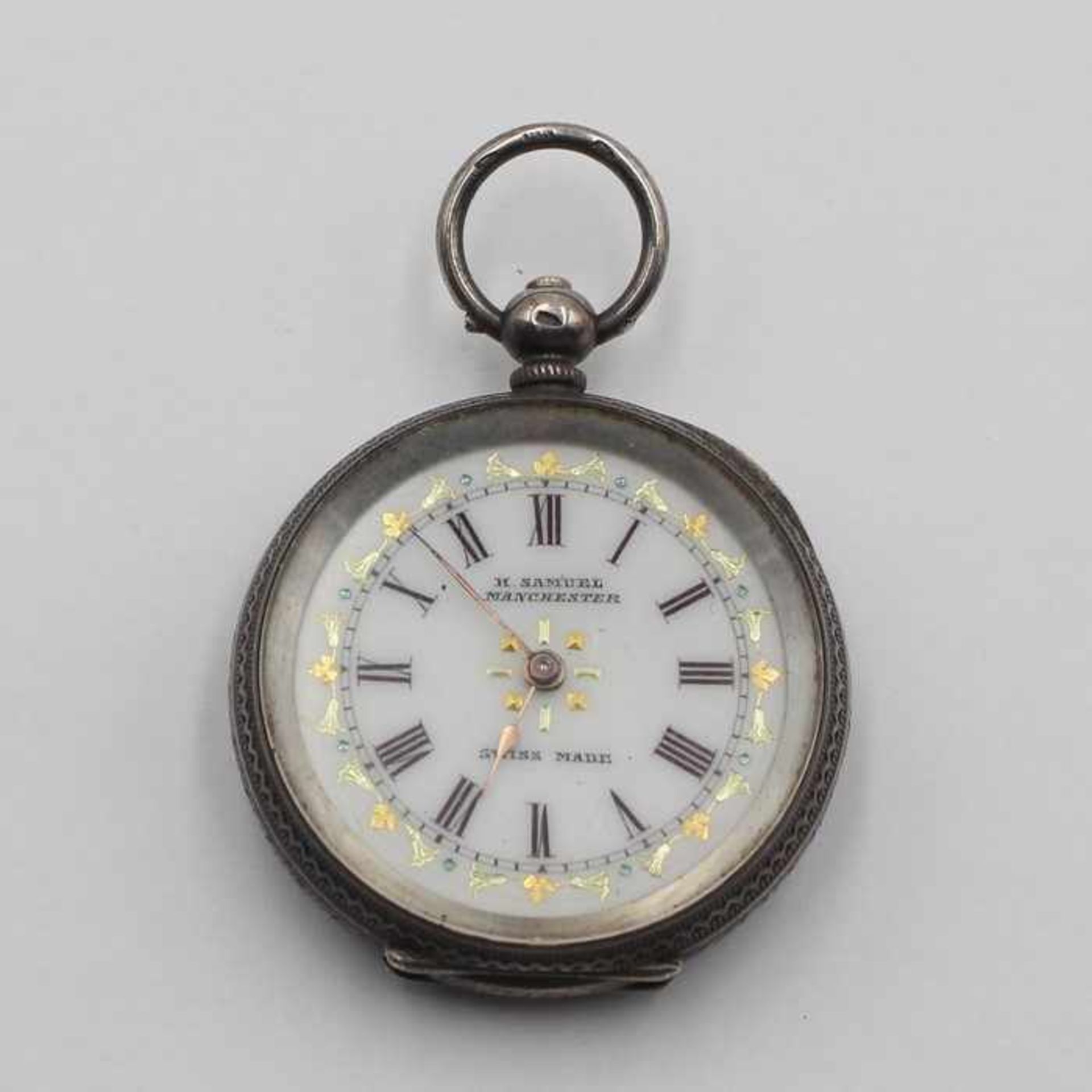 Taschenuhr - H. Samuel ManchesterSchweiz, Si 935, Lepine-Gehäuse, Dca.3,2cm, weißes