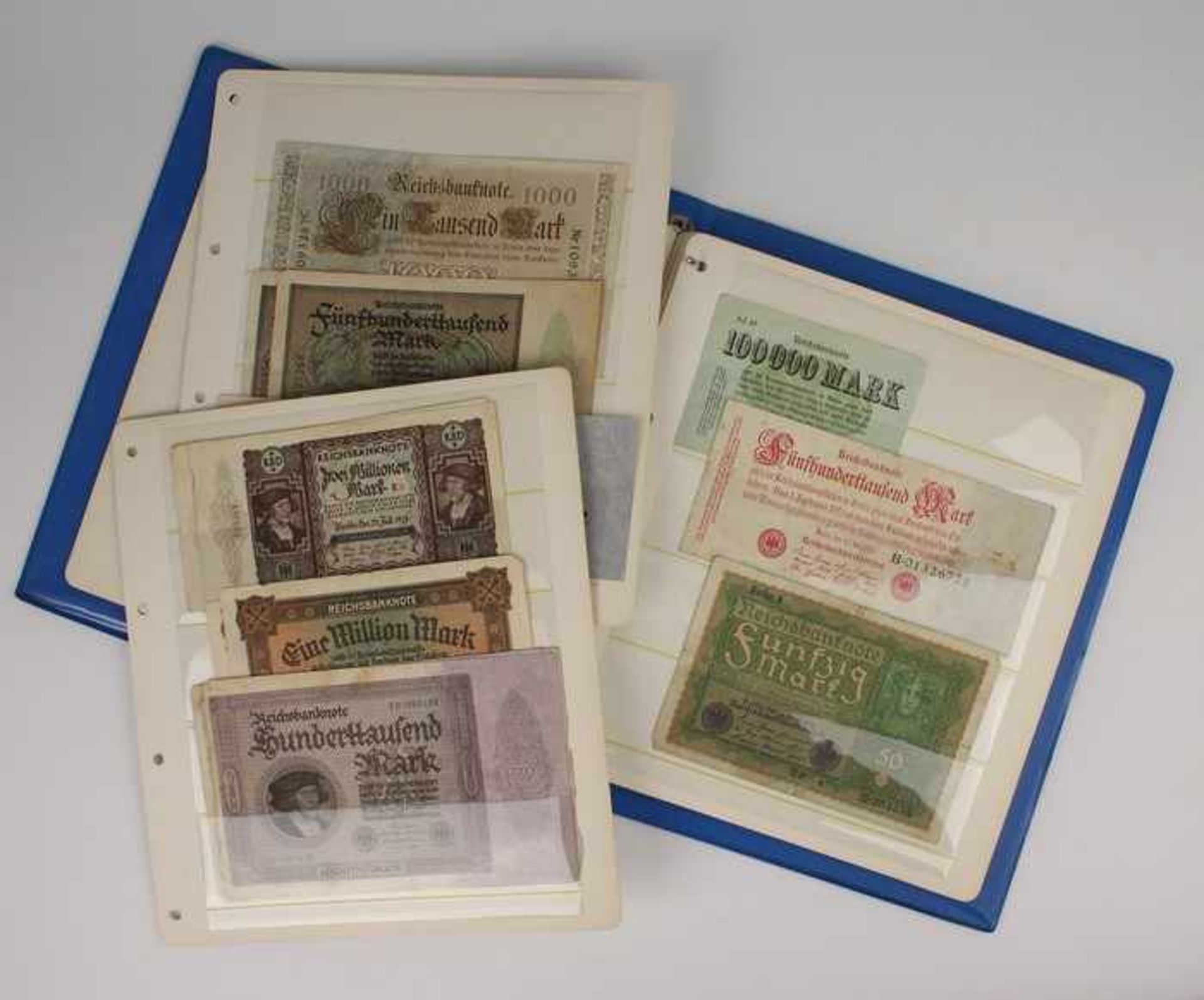 Banknotenca. 170 St., dabei u.a. Darlehnskassenscheine, Reichsbanknoten, Gutscheine