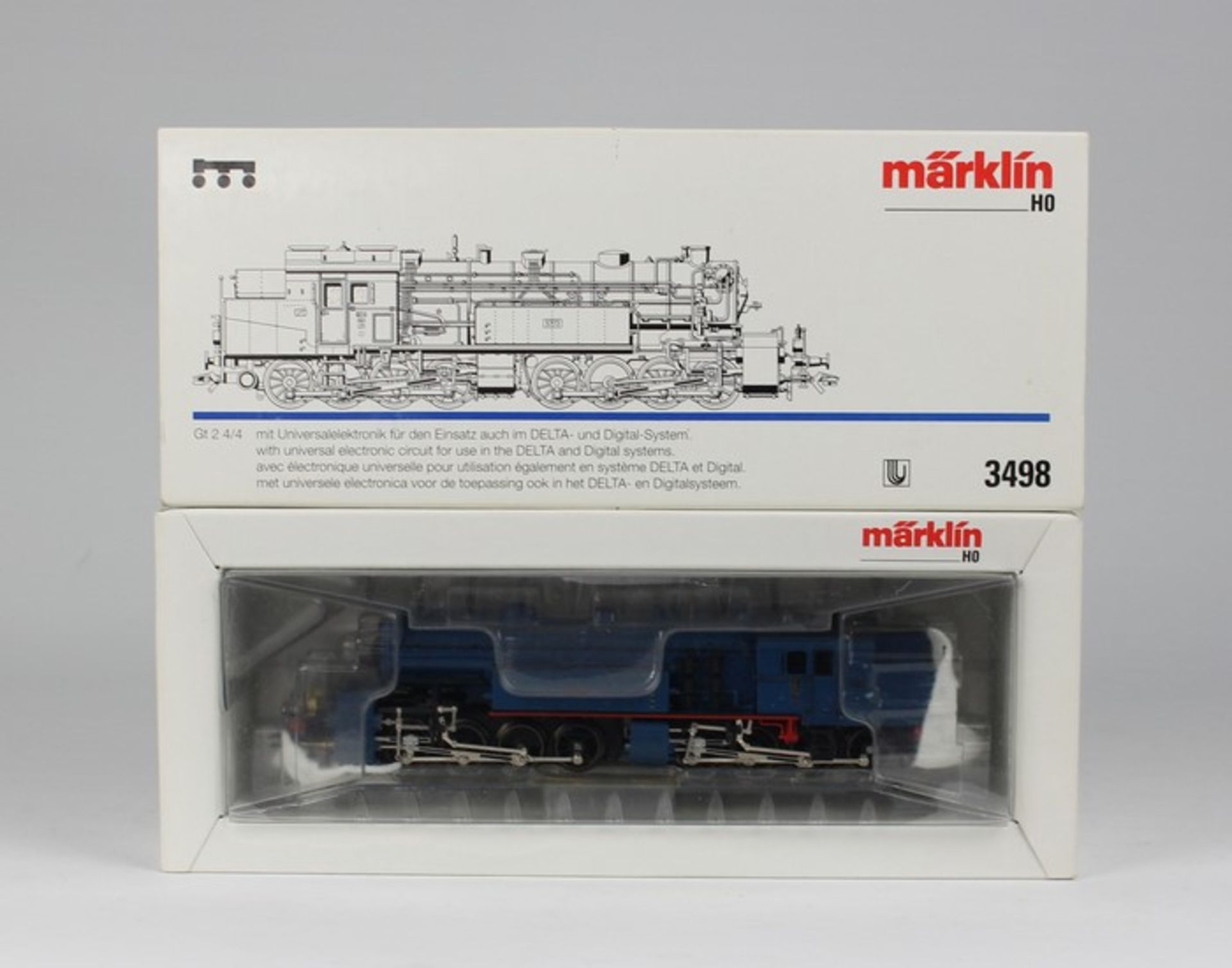 Märklin - EisenbahnTenderlok 3498, DRG BR 96, Gt 2 4/4, Bayerische Staatsbahn 5773, Mallet, blau,