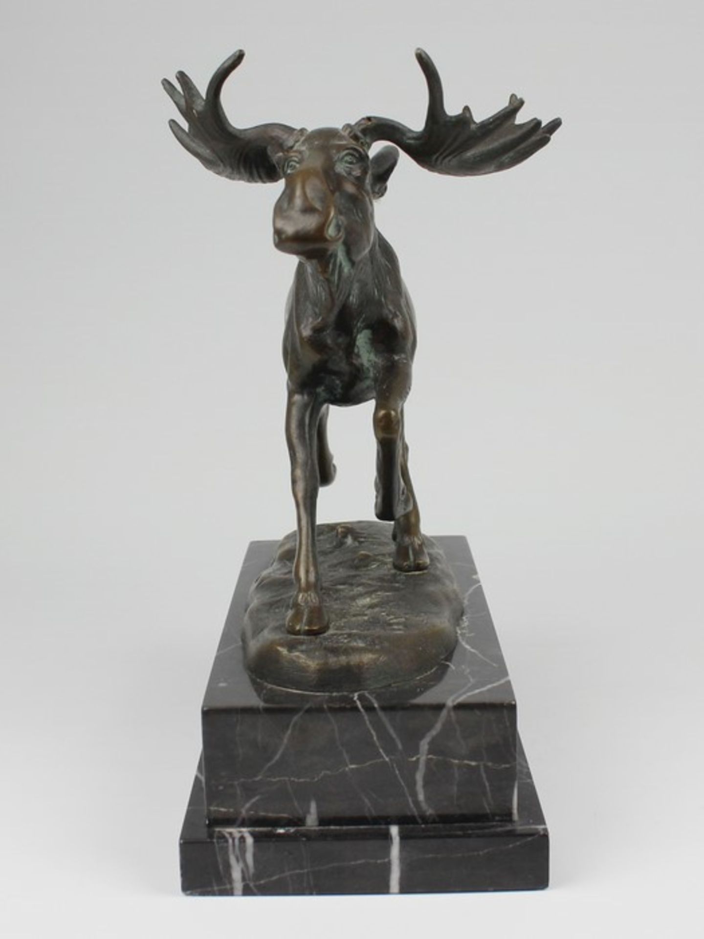 Saalmann, Erichtätig 1917-1932, dt. Bildhauer, Bronze, patiniert, vollplastische Tierplastik, - Bild 4 aus 6