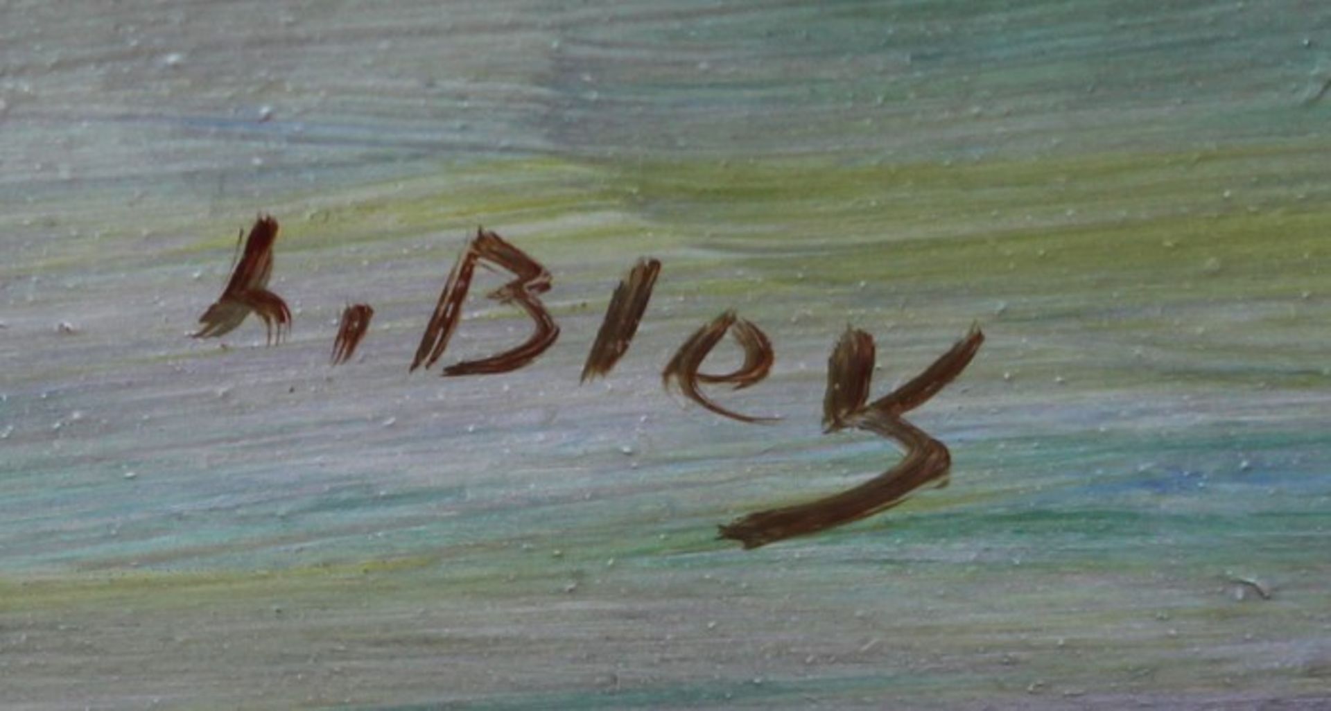 Bley, L."Opulentes Blumenstillleben", Öl/Platte, freundliche Farbpalette, breiter Duktus, - Bild 2 aus 3