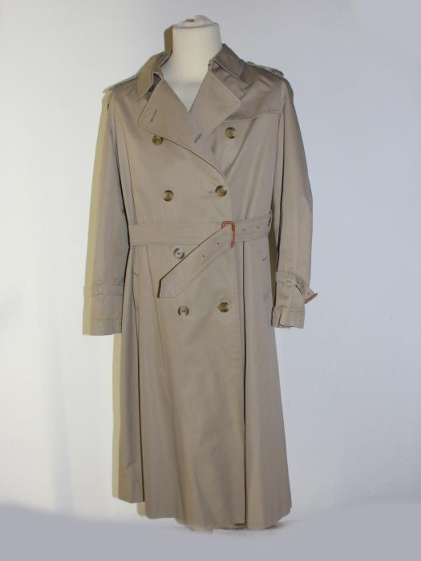 Burberry - MantelBaumwolle/Polyester, Damenmantel, beige, kariertes Futter, mit Gürtel, gut